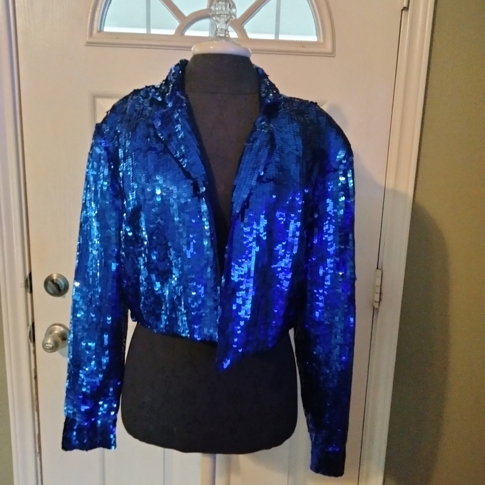 Stenay Royal Blue Sequin Blazer
